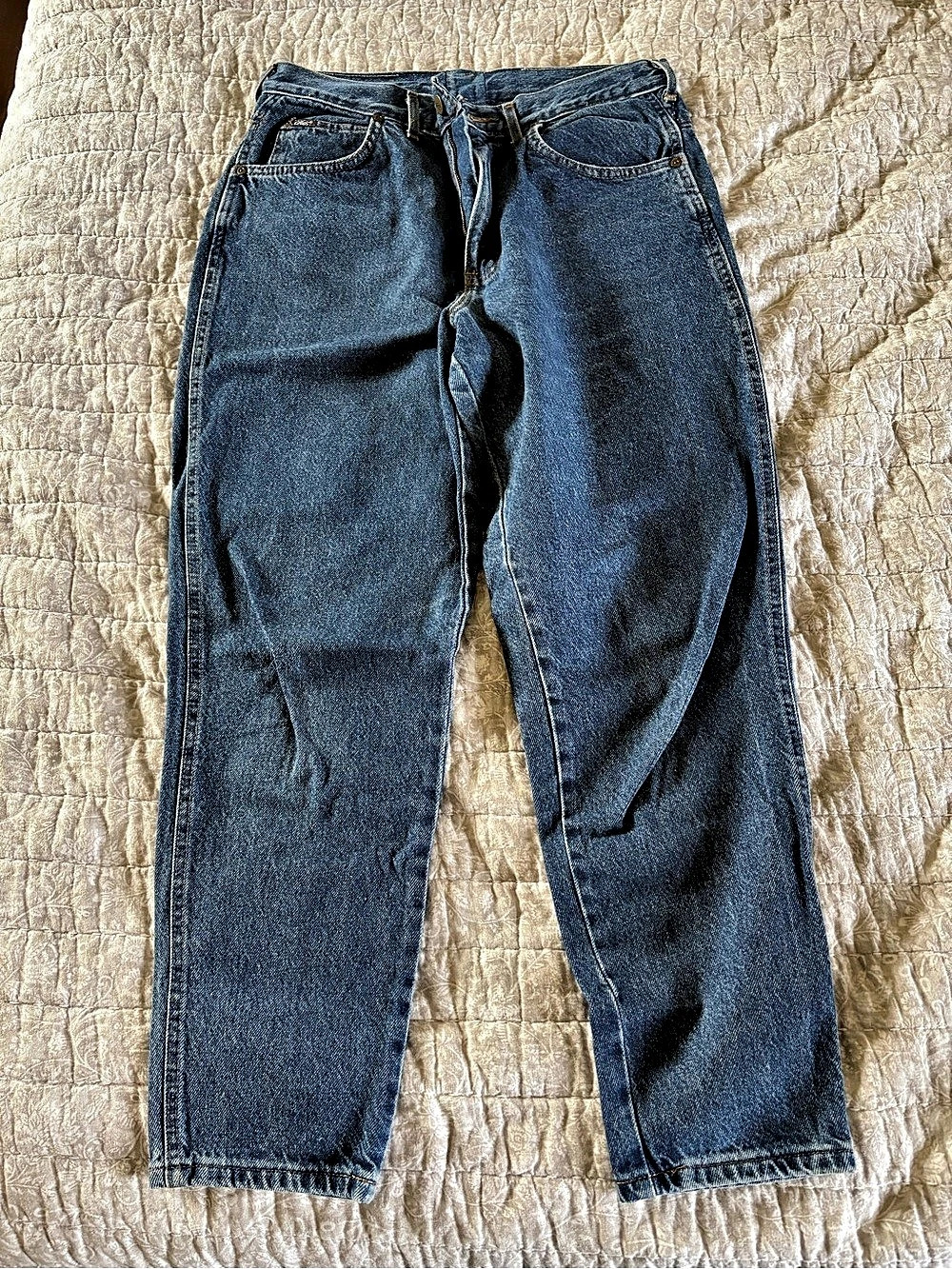 VINTAGE Chic Straight Leg Jeans in Blue